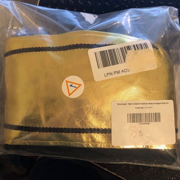 NEW KING OF EGYPT COSTUME Halloween Theatre Mens SZ Large Missing Items - Picture 3 of 3